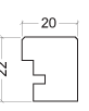 Houten Fotolijst Ayous – Vlak Profiel 20x22mm